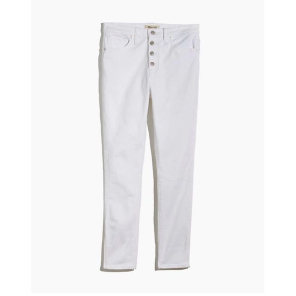 10" High-Rise Skinny Crop Jeans: Button Front - Picture 1 of 5